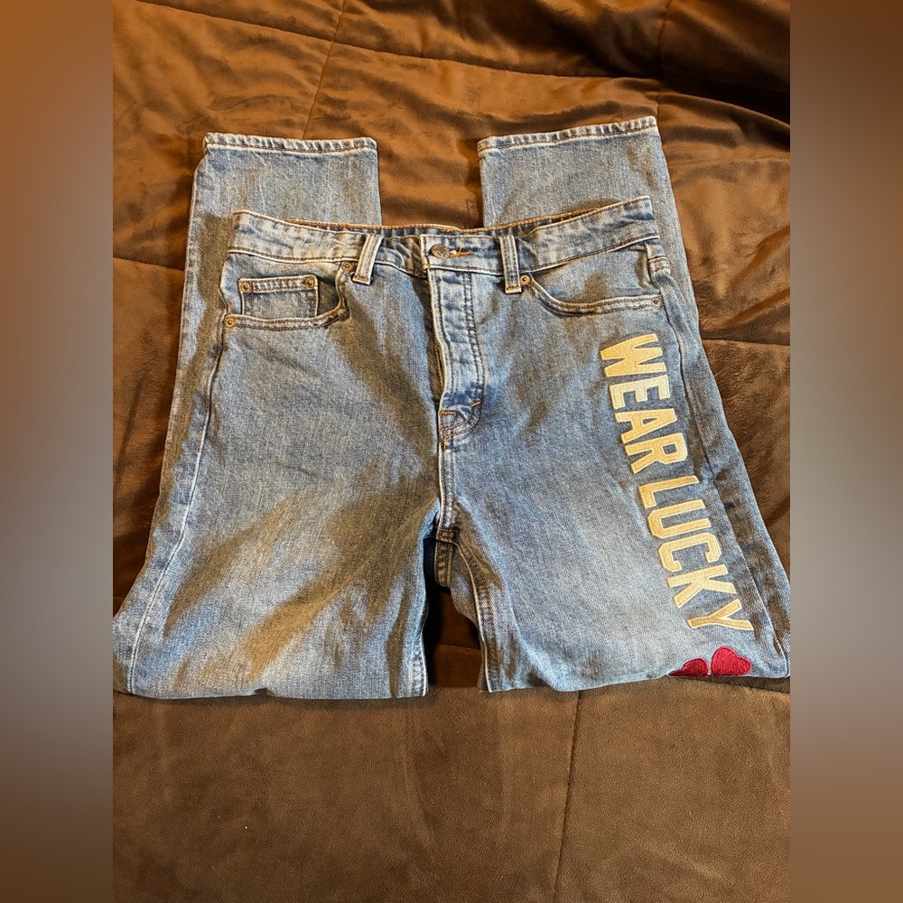Lucky Brand, Bridgette Hi-rise Straight Jeans with embroidered Side Graphic, 28 - Picture 12 of 14